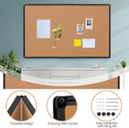 Extra Large Cork Bulletin Board 72" X 48", Foldable Notice Pin Board - Image 5