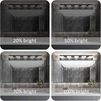 Ralbay Dimmable Matte Black Vanity Light Modern 5 Lights Acrylic Stainless - Image 5