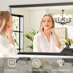 Briivue 55x36 Inch Black Bathroom Mirror - Image 4