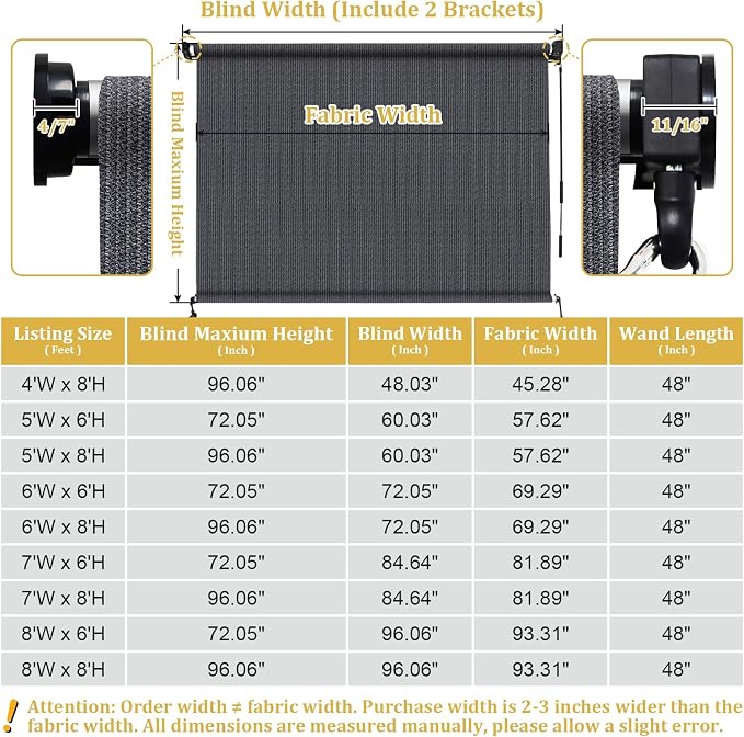 Shade&Beyond Outdoor Roller Shades - Image 3