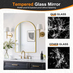 Delma Arched Bathroom Mirror, Living Room and Entryway - Image 4
