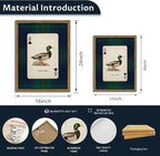 Framed Vintage Mallard Duck Wall Art, Country Lucky Duck Wildlife Poker Wall - Image 3