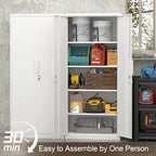 GREATMEET Metal Garage Storage Cabinets, Utility Cabinet - Image 4