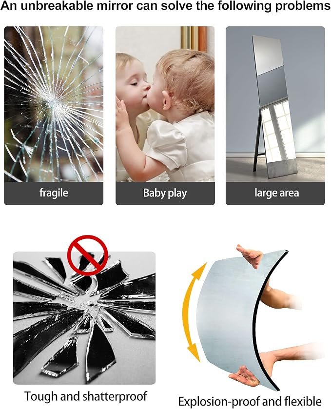Shatterproof Wall Mirror Full Length - Image 3