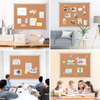 Extra Large Cork Bulletin Board 48" X 48", Wall Mounted Notice Pin Board - Image 8