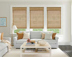 LazBlinds No Tools No Drill Cordless Bamboo Roman Shades, Custom Light - Image 4