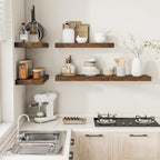 Vivelove 12" Deep Floating Shelves Over Toilet, Farmhouse Rustic Shelves - Image 6