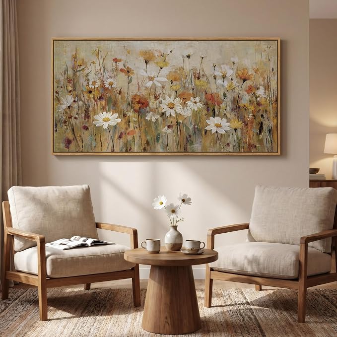 Large Framed Vintage Botanical Wall Art - Image 4