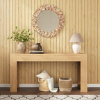 VEELIKE Natural Bamboo Slat Wall Panels Peel and Stick Wood Panels - Image 2