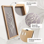 3D Wooden Floral Bathroom Wall Decor Lightweight, Ready-to-Hang Framed Wall Art - Image 6