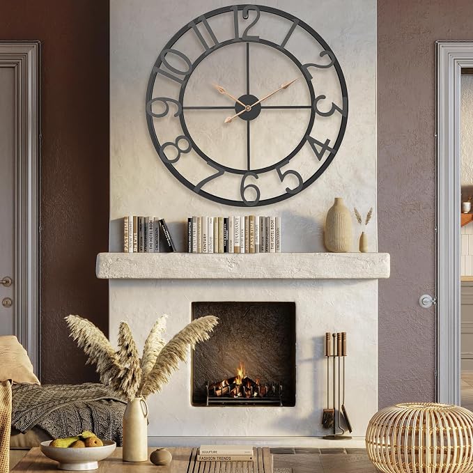 36 Inch Extra Oversized Large Giant Modern Decorative Wall Clock, Vintage - Image 4