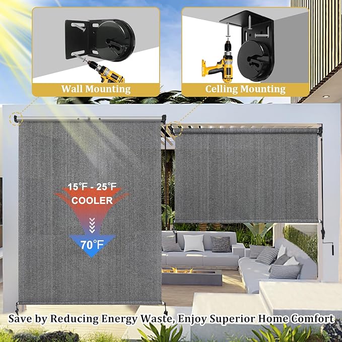 Shade&Beyond Outdoor Roller Shades - Image 6
