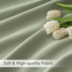 MIULEE Sage Green Back Tab Blackout Curtains 84 Inch Length 2 Panels Set - Image 6