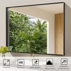 40x30 Inch Black Bathroom Mirrors - Image 8