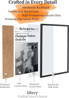 iHery Small Premium Natural Black OAK Wood 8x10in Champagne Problems On the - Image 3