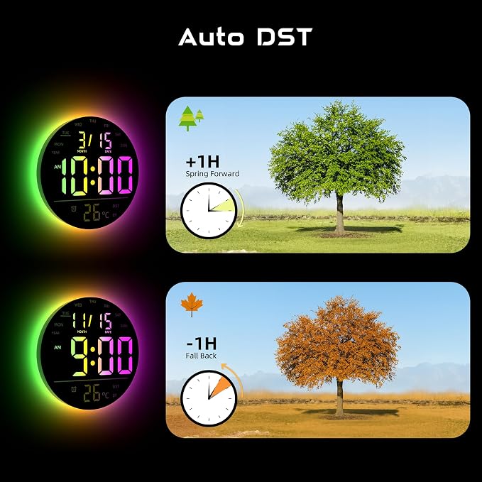 EASYERA 10" Large Digital Wall Clock - Image 7
