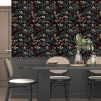 Laatse Vintage Green Wallpaper Peel and Stick Dark Floral Wallpaper 17.5'' x - Image 6