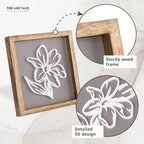Tide and Tales 3D Botanical Floral Wall Art Ready-to-Hang Lightweight Boho Decor - Image 4