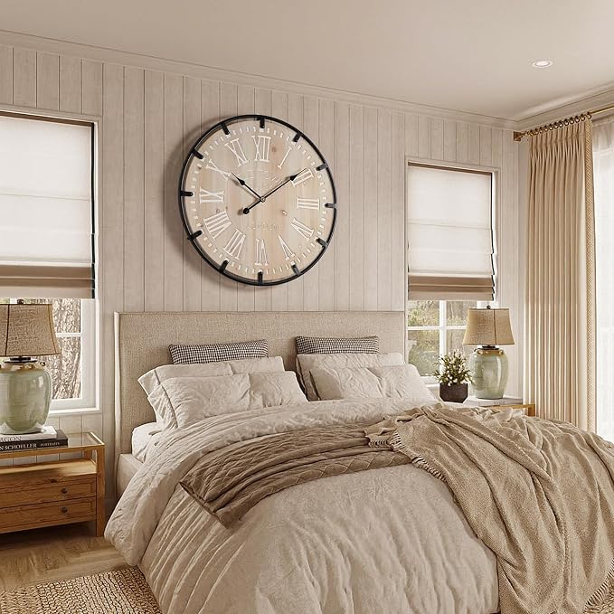 Vantic Farmhouse 30 Inch Extra Large Decorative Wall Clock - Image 7