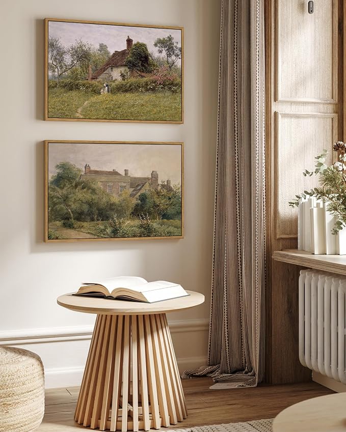 InSimSea Framed Canvas Wall Art Vintage Decor, Home Decor Classical Scenery - Image 3