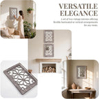 Set of 2 13x17 Inch Rectangular Shatterproof Decorative Wall Mirrors, Boho - Image 4