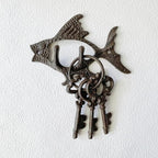 Rustic Fish-Shaped Decorative Wall Hook Rack Hangers - Image 6