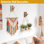Boho Foldable Wall Hooks: Decorative Wooden Coat Hooks 2Pack Mounted - Image 8