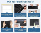 LazBlinds 100% Blackout Roller Shades, No Tools No Drill Cordless Blinds - Image 4