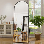 GLSLAND-21x64 inch Arched Full Length Mirror-Aluminum Alloy Frame High - Image 3