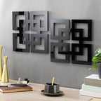 Weysat Wall Mount Home Mirror, 2 Pieces Silver Square Decorative Mirror - Image 2