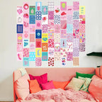 KBKBART 70pcs Preppy Room Decor, Aesthetic Pictures, Cute Trendy Pink Photo - Image 8