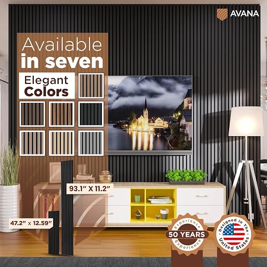 Avana Modern Acoustic Wood Wall Panels –93.2x11.25 Inch Panels – Fits 94x12 - Image 7