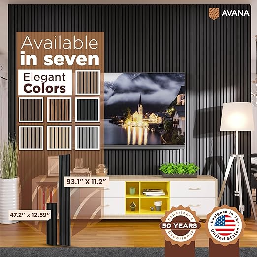 Avana Acoustic Wood Wall Panels –93.2x11.25 Inch Panels – Fits 94x12 Layout – - Image 7