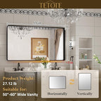 TETOTE 55 x 30 Inch Bathroom Mirror - Image 6