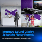 Acoustic Panels 12-Pack Soundproof Wall Panels 12"X10.4"X0.4" Sound Panels High - Image 4