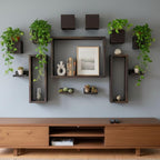 LaLaGreen Wooden Floating Shelves Wall Mounted Plant Shelf, Planter Boxes by L%C3%A1L%C3%A1Green