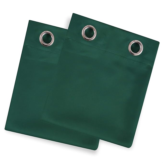 LEMOMO Dark Green Thermal Blackout Curtains/42 x 95 Inch/Set of 2 Panels Room - Image 9
