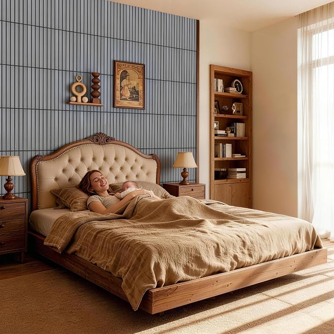 12 Pack PVC Wood Wall Panels, 11.8 x 15.7 x 0.35 Inch Sound Panels, 100% - Image 7