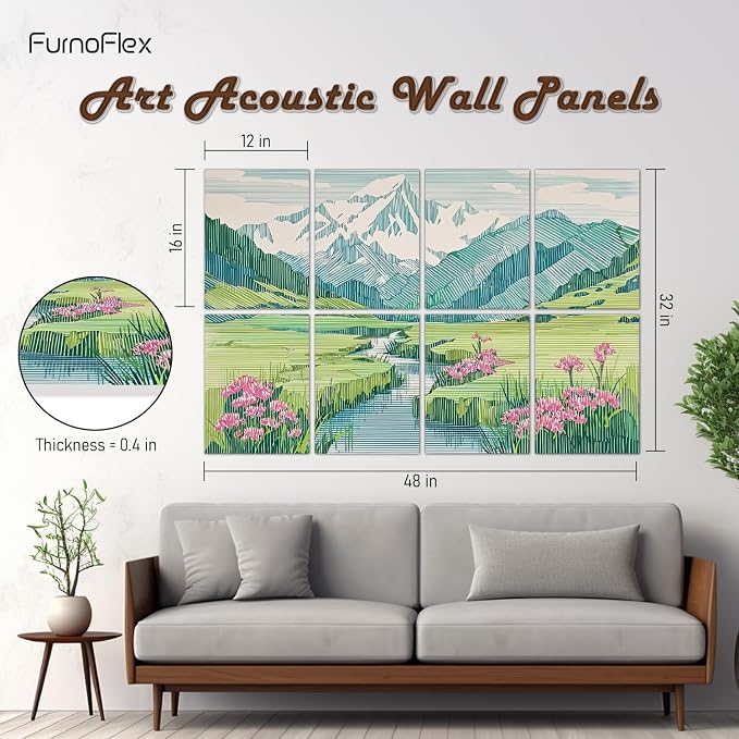Art Acoustic Panels Tiles Decorative Room Sound Proof Foam Absorbing Panels - Image 2