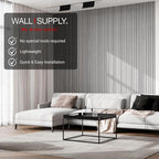 Wall!Supply Ultralight Linari Modern Grey EPS Foam Faux Wood 3D Wall Panels - Image 3