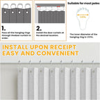 AJAZZ 100% Blackout Accordion Doors Interior Closet Curtain Magnetic Door - Image 6