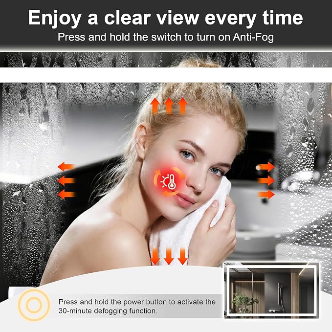 AMOISE LED Bathroom Vanity Mirror - Image 2