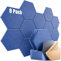 8 Pack Self-Adhesive Acoustic Panels 12" X 10" X 0.4" by Dailycooper