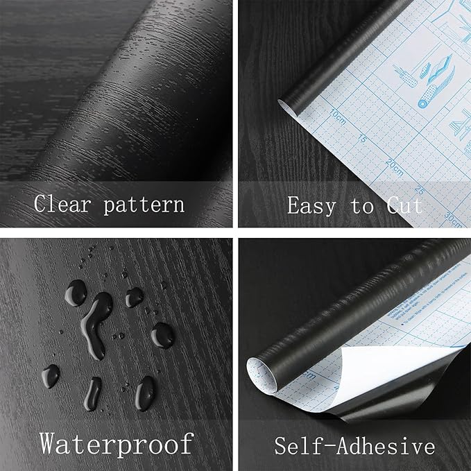Heroad Peel and Stick Wallpaper 17.5" x 393" Wood Contact Paper Wood Wallpaper - Image 3