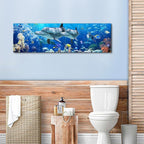 Ocean Dolphin Wall Art for Bathroom Nautical Theme Picture Photo Coastal Room - Image 6