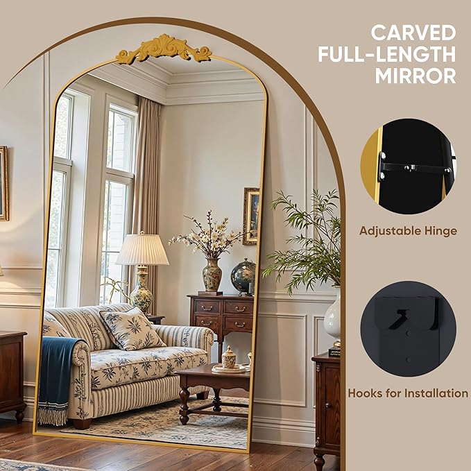 Antok Arched Full Length Mirror, Full Body Mirrors - Image 5