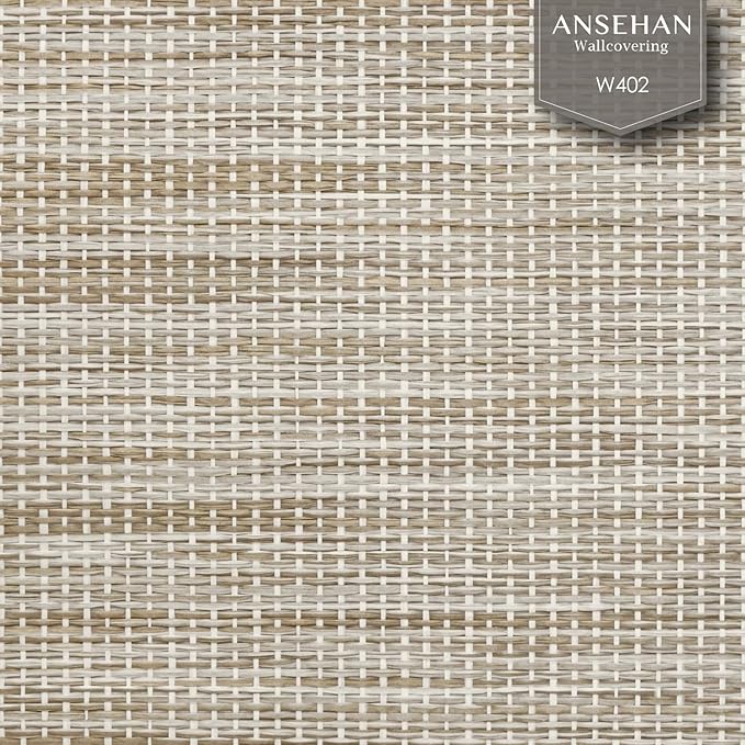 Ansehan Wallcovering W402 Marbletile Collection 36" W x 8 Yard L, Natural Paper - Image 3