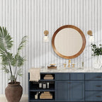 VEELIKE Whitewashed Wood Slat Wall Panels Peel and Stick Wood Wall Panel - Image 6
