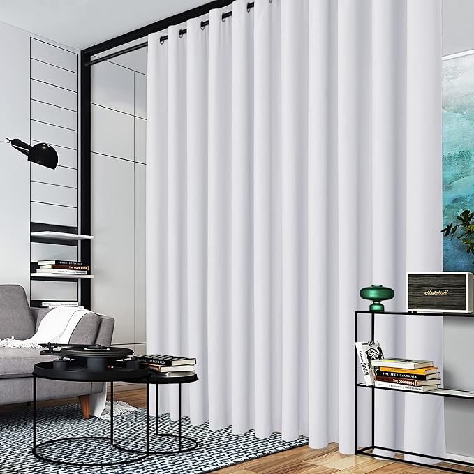 RYB HOME Extra Wide Curtain for Room Divider, 20ft Wide x 8ft Long - Image 3