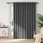 RYB HOME Accordion Style Room Divider Curtain-100% Blackout Folding Accordion by RYBHOME